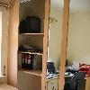 A neat office-in-bedroom solution.